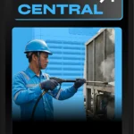 Proses cuci AC central oleh teknisi Sampurna Jaya Teknik AC menggunakan metode pembersihan profesional untuk menjaga performa dan kebersihan unit AC gedung di Depok.