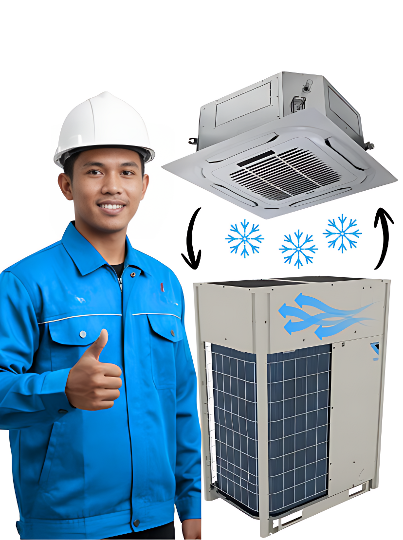 Teknisi Profesional Service AC dari Sampurna Jaya Teknik AC sebagai jasa service ac besar di jakarta