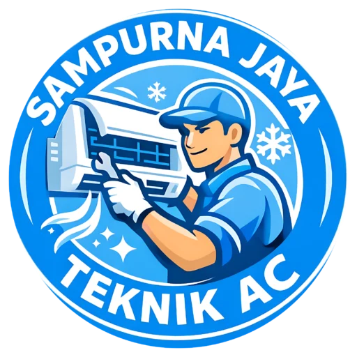 Logo resmi Sampurna Jaya Teknik AC, penyedia jasa maintenance, instalasi, dan service AC besar profesional Jabodetabek